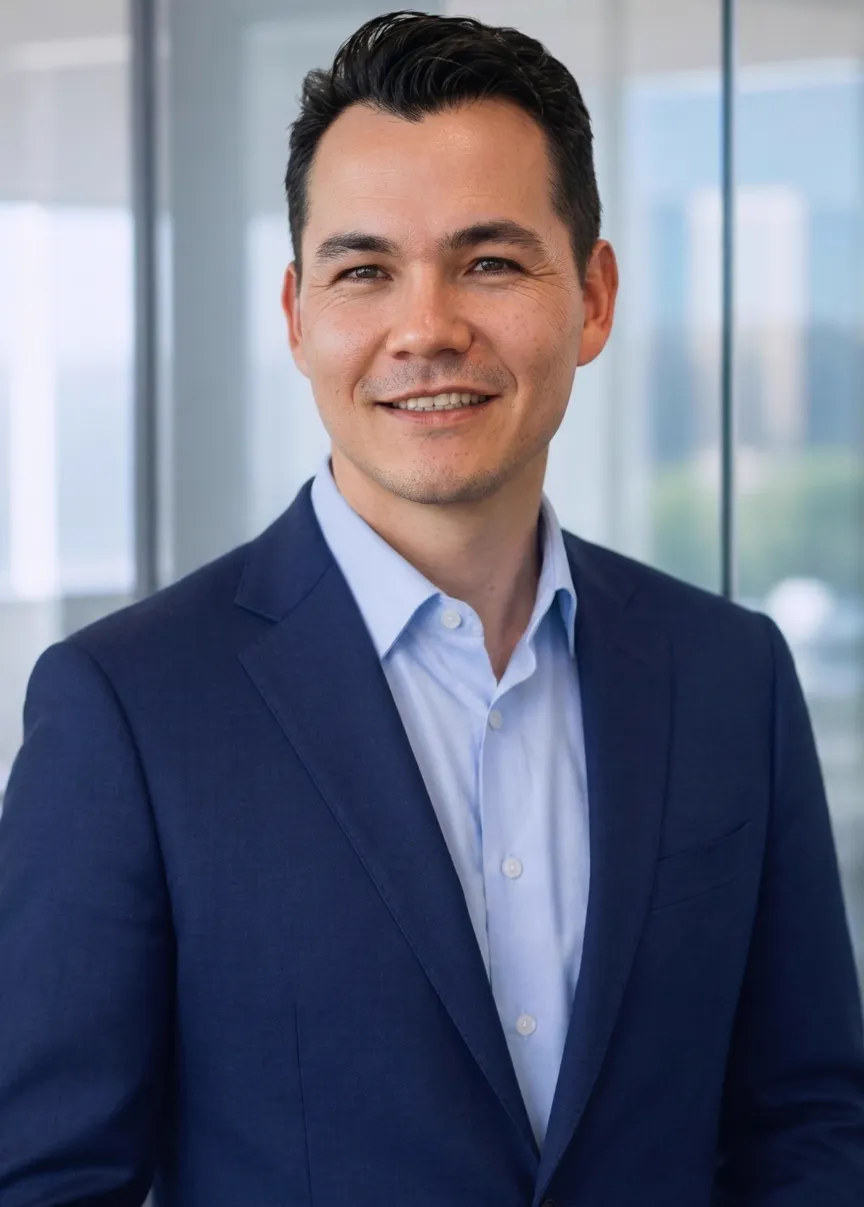 Retrato profissional de Reinaldo Hayakawa em ambiente corporativo